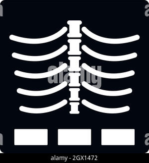 X ray icône photo, style simple. Illustration de Vecteur