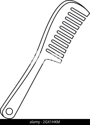 Icône style du contour, Comb Illustration de Vecteur