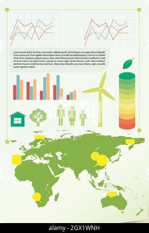 Un tableau d'information montrant l'environnement Illustration de Vecteur