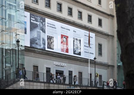 MADRID, ESPAGNE, 11 avril 2011 : Musée Reina Sofia (Museo Nacional Centro de Arte Reina Sofia), musée espagnol d’art contemporain ouvert en 1990 Banque D'Images