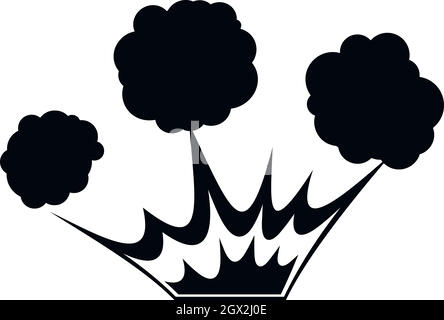 L'icône d'explosion, le style simple Illustration de Vecteur