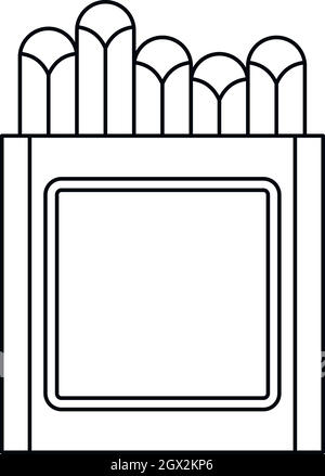 Icône style du contour, crayons Illustration de Vecteur