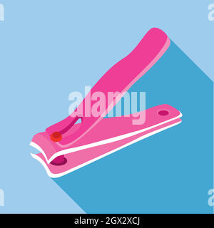 Coupe-ongles, icône de style plat Illustration de Vecteur