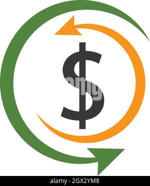 Création d'entreprise, modèle de vecteur de logo d'argent Illustration de Vecteur