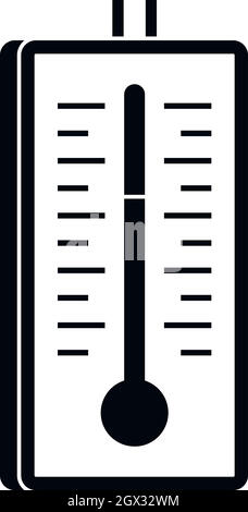 L'icône du thermomètre, le style simple Illustration de Vecteur