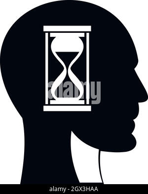 En général, l'icône de sablier style simple. Illustration de Vecteur