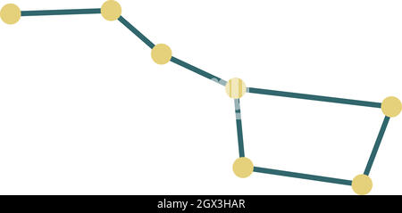 Icône de la Constellation, style plat Illustration de Vecteur