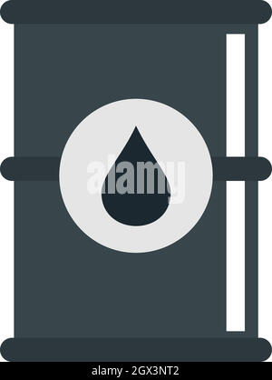 Baril de pétrole, l'icône de style plat Illustration de Vecteur