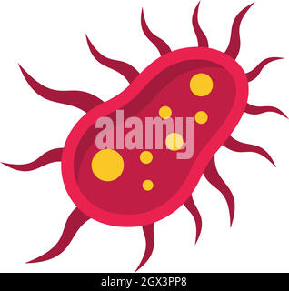 Les bactéries, l'icône centipede style plat Illustration de Vecteur