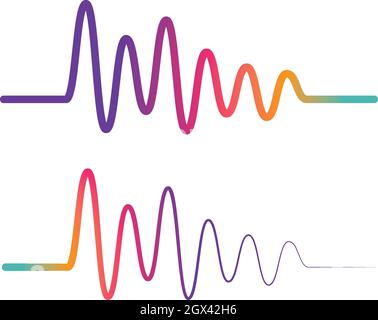 Modèle d'icône de vecteur de logo d'illustration de ligne d'impulsion Illustration de Vecteur