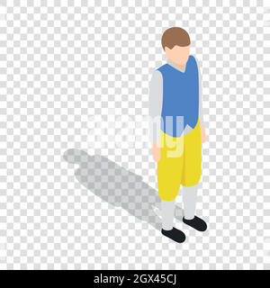 Homme portant en costume traditionnel suédois icon Illustration de Vecteur