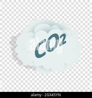 Nuage de CO2 icône isométrique Illustration de Vecteur