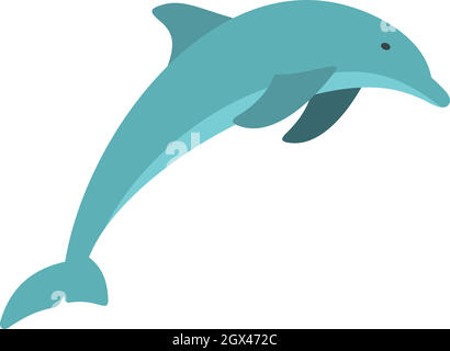 Icône style Dolphin, télévision Illustration de Vecteur