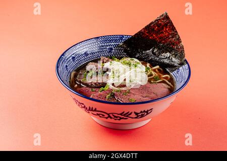 Japonais kumamoto shio ramen avec de la viande de cheval Banque D'Images