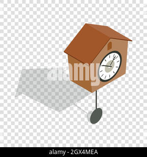 Cuckoo Clock icône isométrique Illustration de Vecteur