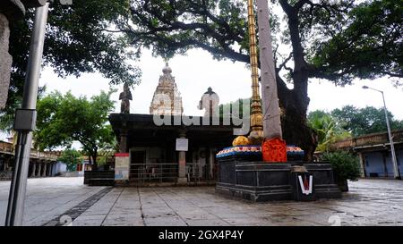 Intérieur du temple Shri Rama Chandra, Ammapalle, Shamshabad, Telangana, Inde Banque D'Images