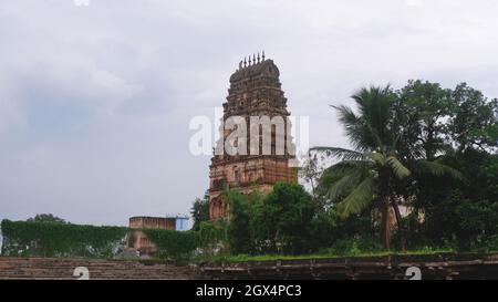 Shri Rama Chandra temple vue krom Kolanu, Ammapalli, Shamshabad, Telangana, Inde Banque D'Images