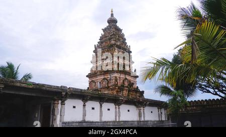 Shri Rama Chandra temple, Sikhara, Ammapalli, Shamshabad, Telangana, Inde. Banque D'Images