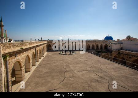 Prison d'Akko.C'est une ancienne prison du mandat britannique pour les autorités palestiniennes et musée actuel. Banque D'Images