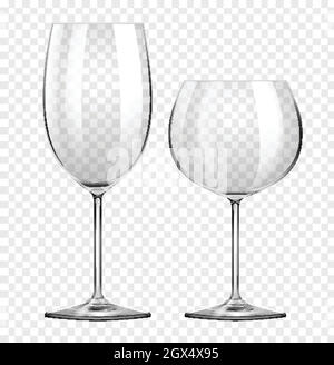 Deux types différents de verres à vin Illustration de Vecteur