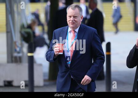 MANCHESTER, ROYAUME-UNI. 4 OCT Lord Frost, ministre d'État (Cabinet Office), le deuxième jour de la Conférence du Parti conservateur à Manchester Central, Manchester, le lundi 4 octobre 2021. (Credit: MI News) Credit: MI News & Sport /Alamy Live News Banque D'Images