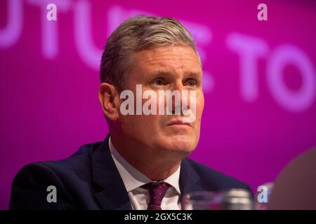 Sir Keir Starmer, chef syndical, à la Conférence du Parti travailliste à Brighton. Banque D'Images