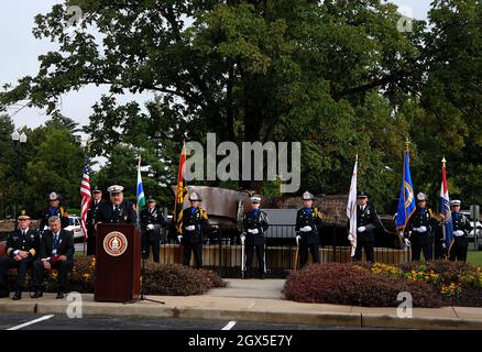 Hommage aux premiers intervenants lors de l'événement de la journée du Patriot à O'Fallon, Missouri, États-Unis Banque D'Images