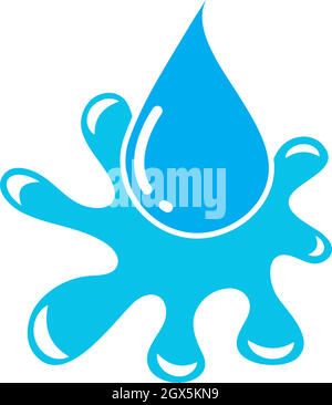 Illustration vectorielle du modèle de logo de goutte d'eau Illustration de Vecteur