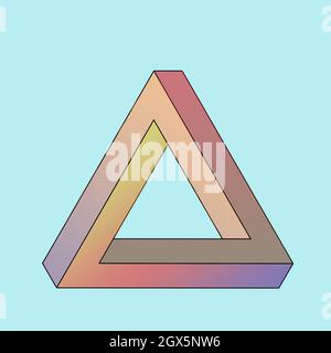 Triangle de Penrose. Illustration. Triangle sur un arrière-plan propre Banque D'Images