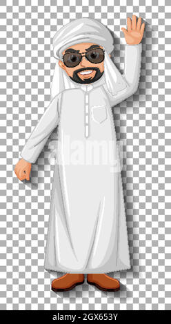 Personnage de dessin animé arabe Illustration de Vecteur