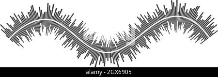 icône vectorielle du logo de l'égaliseur et de l'effet sonore Illustration de Vecteur