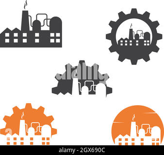 conception d'illustration vectorielle d'icône de bâtiment industriel Illustration de Vecteur