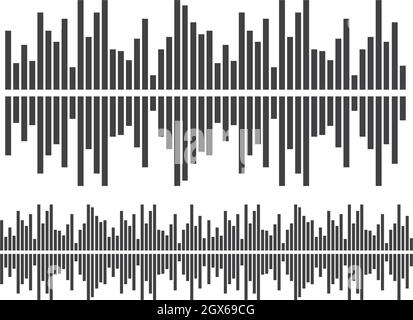 icône vectorielle du logo de l'égaliseur et de l'effet sonore Illustration de Vecteur