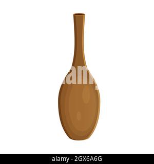 Vase en faïence de couleur marron Illustration de Vecteur