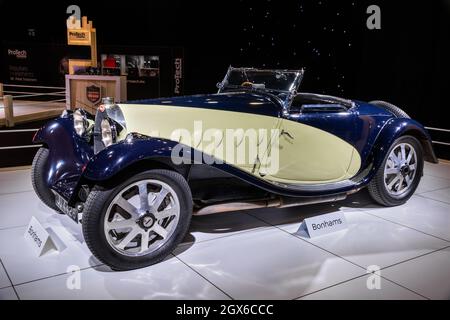 1932 Bugatti Type 55 Roadster voiture classique présentée au salon automobile Autosalon 2020. Bruxelles, Belgique - 9 janvier 2020. Banque D'Images