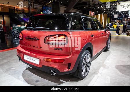 La voiture Mini Cooper Clubman S a été présentée au salon automobile Autosalon 2020. Bruxelles, Belgique - 9 janvier 2020. Banque D'Images