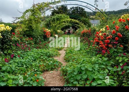 Le jardin de Monet à Giverny, France Banque D'Images