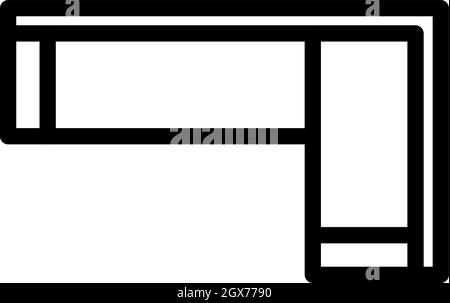 Icône canapé d'angle Illustration de Vecteur