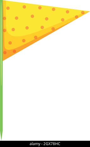 Drapeau alimentaire de couleur jaune Illustration de Vecteur