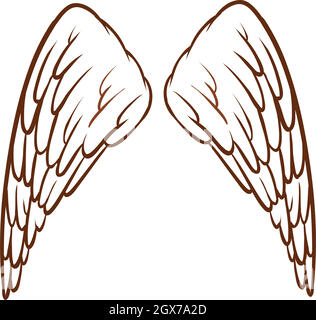 Les ailes d'un ange Illustration de Vecteur