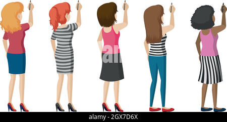 Femmes sans visage Illustration de Vecteur