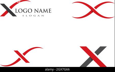 X Lettre modèle Logo design icône vecteur Illustration de Vecteur