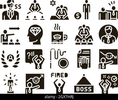 Vecteur de définition du glyphe de la société responsable Illustration de Vecteur