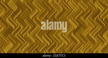 Motif géométrique avec rayures lignes vagues couleur marron fond moderne pour moquette, papier peint, vêtements, emballage, batik, tissu Illustration de Vecteur