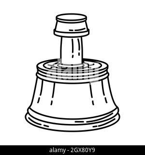 Chandelier Art islamique partie des objets historiques musulmans dessin à la main Icon Set Vector. Illustration de Vecteur