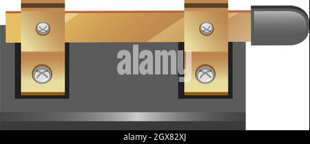 Objet de circuit électronique de commutateur isolé sur fond blanc Illustration de Vecteur
