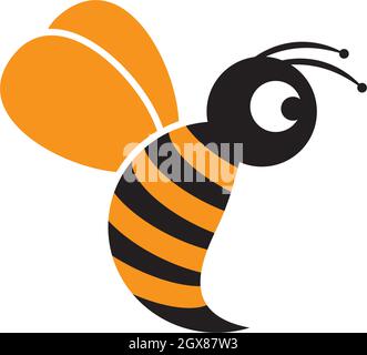 Logo Icône vecteur modèle abeille illustration design Illustration de Vecteur