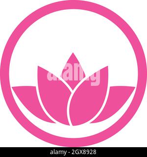 Vecteur de beauté des fleurs de lotus design logo icône Modèle Illustration de Vecteur