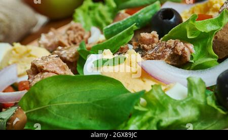 Tonosalata - salade de thon traditionnelle de Grèce Banque D'Images