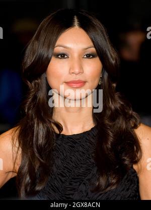 Gemma Chan arrive pour la première européenne de « Brighton Rock » à l'Odeon Leicester Square, Londres. Banque D'Images